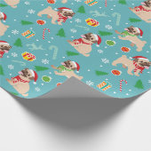 クリスマスパグズラッピング紙 ラッピングペーパー (角)