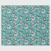クリスマスパグズラッピング紙 ラッピングペーパー (フラット)