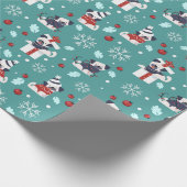 クリスマスパグズラッピング紙 ラッピングペーパー (角)