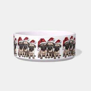 クリスマスパグドッグスサンタ ボウル