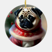 クリスマスパグ セラミックオーナメント (裏面)