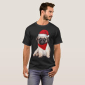 クリスマスパグ Tシャツ (正面フル)
