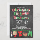 クリスマスパジャマとパンケーキのパーティー 招待状 (正面)