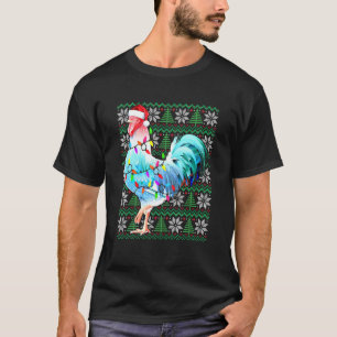 クリスマスパジャマのライトスウェットにニワトリ Xmas Tシャツ