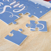 クリスマスパジャマグレートダネツリークリスマスドッグパパママ ジグソーパズル (側面)