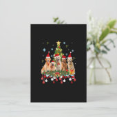 クリスマスパジャマゴールデンレトリエバーツリークリスマスギフトD 招待状 (スタンド正面)