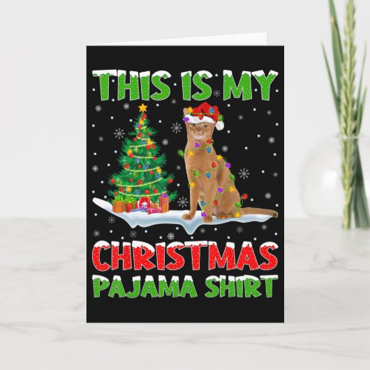 クリスマスパジャマシャツこれが私のクリスマスの服 カード (正面)