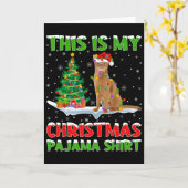 クリスマスパジャマシャツこれが私のクリスマスの服 カード (黄色い花)