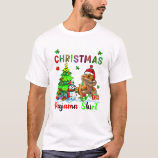 クリスマスパジャマシャツサンタひげ Tシャツ