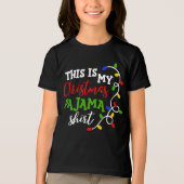 クリスマスパジャマシャツフェスティバルライツホリデーズ トライブレンドTシャツ (正面)