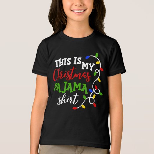 クリスマスパジャマシャツフェスティバルライツホリデーズ トライブレンドTシャツ (正面)