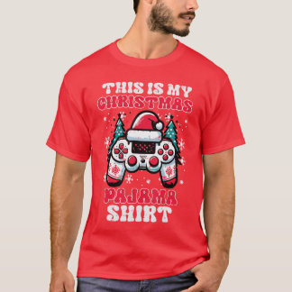クリスマスパジャマシャツ ゲーミング クリスマス メンズ 少年 Tシャツ