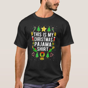 クリスマスパジャマシャツ Xmas ライト 面白い Tシャツ