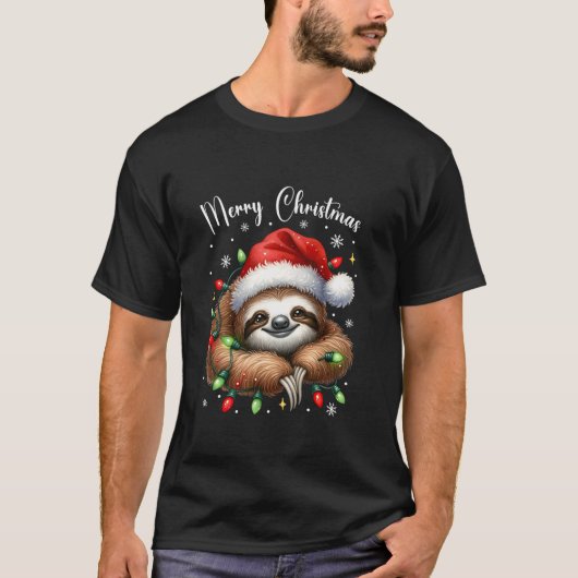 クリスマスパジャマススロスクリスマスパジャマレイジースロット Tシャツ (正面)