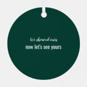 クリスマスパジャマスチャレンジファミリーフォト メタルオーナメント (裏面)