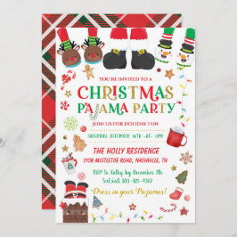 クリスマスパジャマスランバーパーティー 招待状