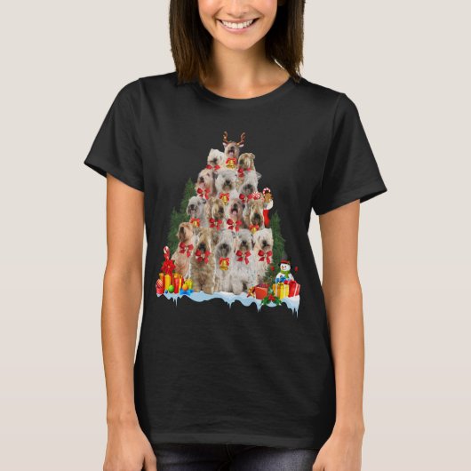 クリスマスパジャマソフトコートウィートテリアクリスマス Tシャツ (正面)