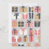 クリスマスパジャマパーティの招待状スランバーギフト 招待状 (裏面)