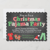 クリスマスパジャマパーティの招待状 – シャルボード 招待状 (正面)
