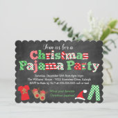 クリスマスパジャマパーティの招待状 – シャルボード 招待状 (スタンド正面)