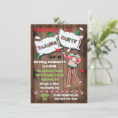 クリスマスパジャマパーティの招待状 招待状 (スタンド正面)