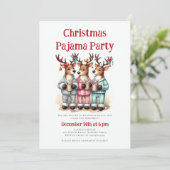 クリスマスパジャマパーティーおもしろいトナディースレポバー 招待状 (スタンド正面)