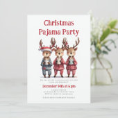 クリスマスパジャマパーティーおもしろいトナディースレープウェア 招待状 (スタンド正面)