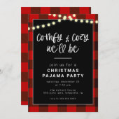 クリスマスパジャマパーティーの招待状 招待状 (正面/裏面)