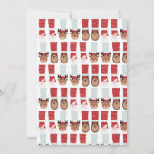 クリスマスパジャマパーティーキッズホリデーパーティー 招待状 (裏面)