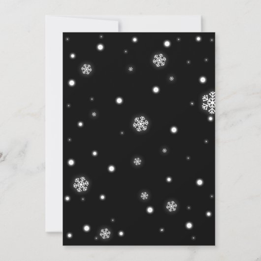 クリスマスパジャマパーティーシャルボードホリデーパーティー 招待状 (裏面)