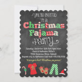 クリスマスパジャマパーティーシャルボード招待状 招待状 (正面)