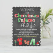 クリスマスパジャマパーティーシャルボード招待状 招待状 (スタンド正面)