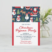 クリスマスパジャマパーティースランバーツリースノーマン 招待状 (スタンド正面)