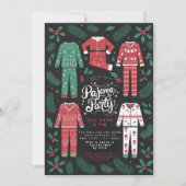 クリスマスパジャマパーティーフェスティバルパジャマパーティー 招待状 (正面)