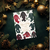 クリスマスパジャマパーティーミニマルモダンリストシンプル 招待状