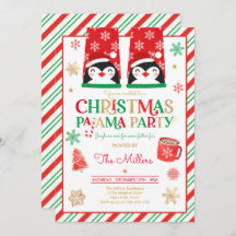 クリスマスパジャマパーティーレッドホリデーパジャマパーティー