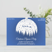 クリスマスパジャマパーティーヴィンテージスランバーサンタ 招待状 (スタンド正面)