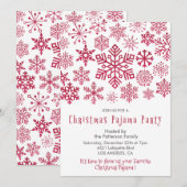 クリスマスパジャマパーティー 招待状 (正面/裏面)