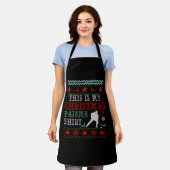 クリスマスパジャマホッケー エプロン (着用した状態)