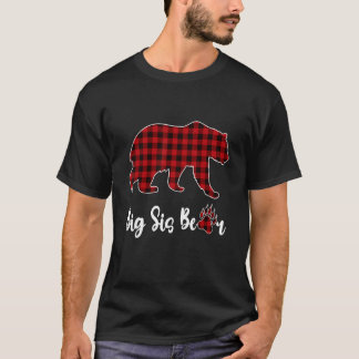 クリスマスパジャママッチングファミリーレッドプリドビッグシス Tシャツ