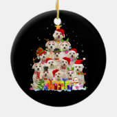 クリスマスパジャママルチーズツリークリスマスギフトドッグパパ セラミックオーナメント (裏面)