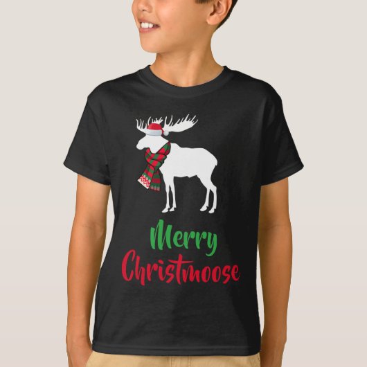 クリスマスパジャマ – クリスマスムースサンタハット Tシャツ (正面)