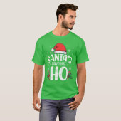 クリスマスパジャマ サンタのお気に入り メンズ レディース Tシャツ (正面フル)