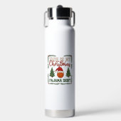 クリスマスパジャマ バスケットボール サンタ 帽子 木 ウォーターボトル (正面)