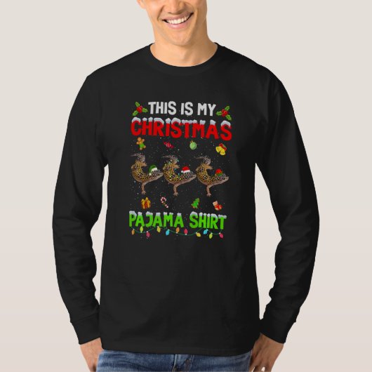 クリスマスパジャマ ヒョウヤモリ スクワッド Tシャツ (正面)