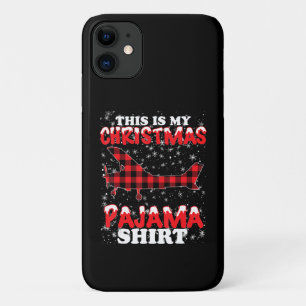 クリスマスパジャマ ユニーク 航空 飛行機 プレゼント iPhone 11 ケース