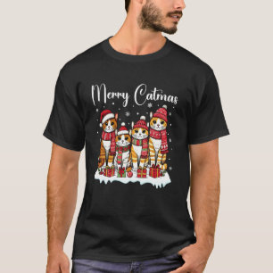 クリスマスパジャマ 猫 楽しいキャットマス Xmas 服 フー Tシャツ