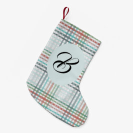 クリスマスパステルの格子模様。名カスタム前の スモールクリスマスストッキング