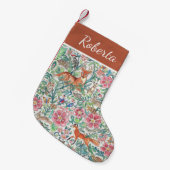クリスマスパステルウッドランドアニマルフォレストカスタム スモールクリスマスストッキング (正面 (吊り時))