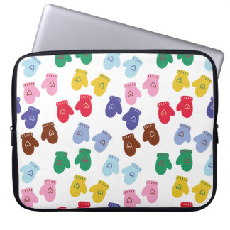 クリスマスパステルコージーウィンターグローブ ラップトップスリーブ